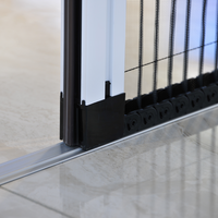 Moustiquaire rétractable sans barrière OEM pour fenêtre et porte, moustiquaire plissée sans rail
