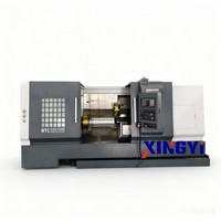 Torno CNC de Cama Inclinada Profesional TCK63 con Mandril Hidráulico y Torreta Automática para Componentes Metálicos de Precisión