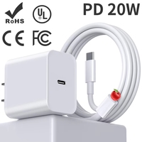 Chargeur PD20W/30W compatible avec le câble de données USB d'origine de type C pour la charge rapide du téléphone 16