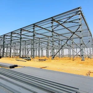 Prefabricated Steel Structures Commercial Warehouse / Steel Metal Buildings Sheds Construction