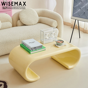 WISEMAX mobili nordico moderno appartamento <span class=keywords><strong>tavolino</strong></span> da salotto mobili in legno massello giallo <span class=keywords><strong>basso</strong></span> <span class=keywords><strong>tv</strong></span> unità lungo tavolo centrale - Product Image 1