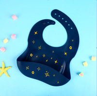CHINFAI Bavoir bébé en silicone imperméable de haute qualité, réglable, bavoir d'alimentation doux pour garçons et filles, imprimé animal mignon
