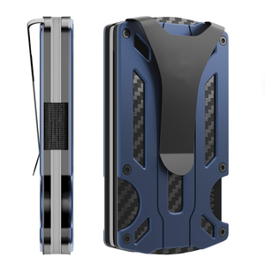 Portafoglio <span class=keywords><strong>in</strong></span> Alluminio 2026 Personalizzato con <span class=keywords><strong>Tasca</strong></span> Frontale, Blocco RFID, Sottile e Minimalista con Linguetta Estraibile per Carte di Credito - Product Image 3