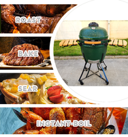 Barbecue Kamado en céramique AUPLEX de 24 pouces, robuste et de qualité commerciale, pour restaurant, maison, cuisine extérieure, camping