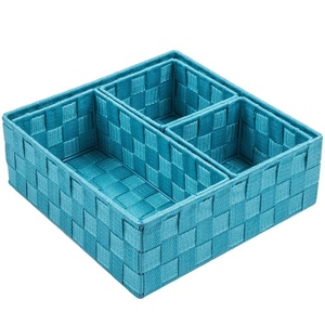Woven Storage Box Cube Basket Bin Container Tote Organizer Divider for Drawer