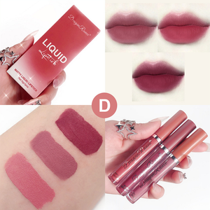 Juego de 3 Labiales Líquidos al por Mayor, Brillo Labial de Alta Calidad, Cosmético de Fácil Coloración, Labial Líquido Mate Impermeable - Product Image 5