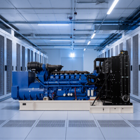 Groupe électrogène diesel à châssis ouvert 300kW-2000kW triphasé refroidi par eau démarrage automatique 50Hz puissance de pointe pour centre de données ATS 95% de rendement