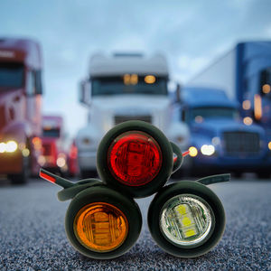 Nueva Luz de Posición Lateral <span class=keywords><strong>IDUN</strong></span> de 12v/24v, Mini, Redonda de 3/4'', Montaje con Arandela de Policarbonato, 3 LED, para Remolques y Camiones, Hecha en China - Product Image 1