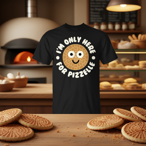 Camiseta I'm Only Here For Pizzelle con diseño de galletas italianas tipo waffle - Product Image 3
