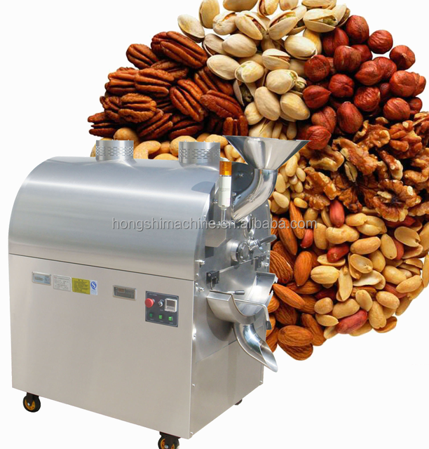 Industrial Gas Peanut Roasting Machine for Corn/Nuts/Grain - Commercial Bakery & Food Processing Roaster with Heat Transfer