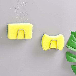 Crochet de égouttoir de brosse en acier inoxydable, pièces, pour savon, évier, salle de bain, rangement adhésif, robuste, <span class=keywords><strong>porte</strong></span>-éponge mural - Product Image 2