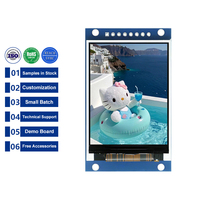 شاشة LCD TFT صغيرة مقاس 2 بوصة بدقة 240*320 مع وصلة SPI ورأس 8 دبابيس ولوحة PCB، شاشة LCD ملونة ST7789 4-SPI مقاس 2 بوصة من المصنع