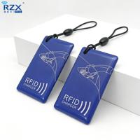 Porte-clés NFC RFID étanche en PVC+Époxy 13,56 MHz avec codage personnalisable pour station de recharge de moto