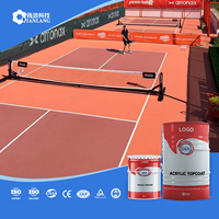 Peinture pour terrain de pickleball 100% acrylique, anti-décoloration, résistante aux UV, revêtement coloré, surface antidérapante pour base en béton ou en asphalte