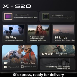 กล้องมิเรอร์เลส <span class=keywords><strong>Fuji</strong></span> Xs20 X-s20 รุ่น Tmall Signature เซ็นเซอร์ CMOS บันทึกวิดีโอ 4KV รองรับ SD Card ถ่ายภาพสด รุ่นต่างประเทศ - Product Image 4