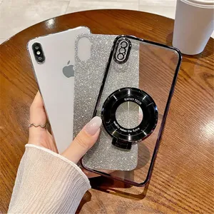 Glitter placcato staffa magnetica custodia per Samsung Galaxy A16 A06 A55 A15 A25 A35 A05 A05S A54 A24 A34 A14 A04 supporto <span class=keywords><strong>Cover</strong></span> morbida - Product Image 4
