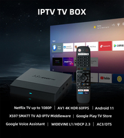 Boîtier TV Android fourni par l'usine, décodeur multimédia, système multilingue, prise en charge du logo et de l'emballage personnalisés pour une utilisation à domicile et en hôtel
