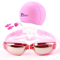 2023 Cap pince-nez bouchon d'oreille chapeau paquets lunettes pour nager pas de fuite adulte Protection UV Triathlon Anti-buée lunettes de natation