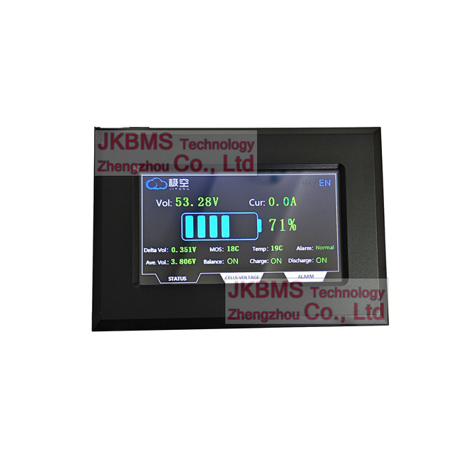 2025 New 4.3 Inch LCD Touchscreen with English Support for JK BMS 12V-96V 4s-24s Strings HD Display