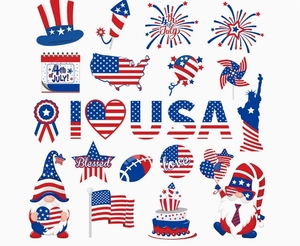 Pegatina Magnética Decorativa Patriótica DAMAI, Calcomanías para Puerta con Bandera Americana del 4 de Julio, para Decoración del Hogar y Artículos para Fiestas del Día de la Independencia - Product Image 1