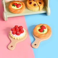 Nouveau modèle de simulation alimentaire : pain, gâteau, miniatures en résine, cabochons à dos plat, jouet pour maison de poupée, artistique peint à la main pour coque de téléphone