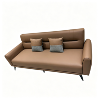 Canapé-lit convertible compact en cuir multifonctionnel pour salon, chambre, hôtel – Personnalisation OEM