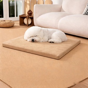 Coussin pour animaux de compagnie en cuir solide imperméable, rembourrage épais en éponge, durable, résistant aux griffures, amovible, lavable, pour l'été, chiens et chats - Product Image 4