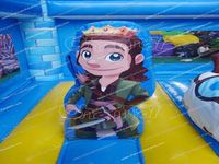 Nouveau design de terrain de jeu gonflable Dragon Combo Course d'obstacles gonflable à louer pour enfants Videur gonflable avec toboggan