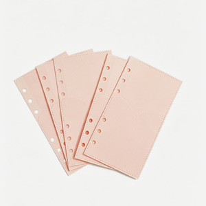 Pochettes pour classeur A6 à 6 anneaux en PP, lot de 5 enveloppes de budget en forme de cœur à double couche pour carnet, agenda et organisateur - Product Image 5