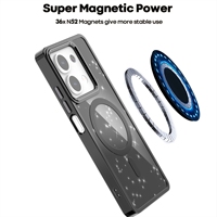 Étui de téléphone magnétique à Charge sans fil de luxe Bling Glitter pour Redmi Note 13 Pro 4G 5G couverture de téléphone antichoc en Tpu translucide