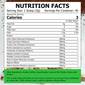 Wholesale Price Mushroom Coffee Powder Immunity & Brain Booster Coffee Support Clarity and Focus Mushroom <b>Supplement</b> Drink - Product Image 2