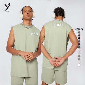 Custom Printed 230gsm Cool Fabric Solid Color Fitness <b>Tank</b> <b>Top</b> Loose Sleeveless Vest Singlet Plus Size Gym Men's <b>Tank</b> <b>Tops</b> - Product Image 1