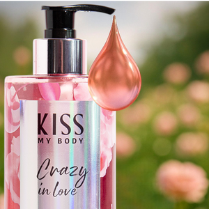 Gel de Ducha Kiss My Body Crazy in Love 380 ml, Mezcla Perfecta de Bayas Rojas y Pétalos de Rosa para una Piel Radiante - Product Image 4