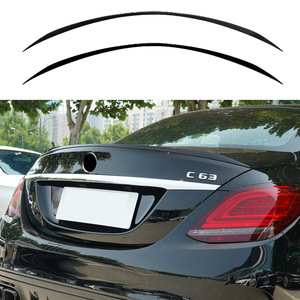 Mercedes-Benz C-Class W205 Rear Trunk Wing Spoiler Piano Black Carbon Fiber Texture ABS 2015-2021 - Product Image 1