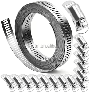 American Type Hose <b>Clamp</b> in 201 304 316 Stainless Steel W1 W2 W3 W4 Available in Inch Metric Measurement System - Product Image 4