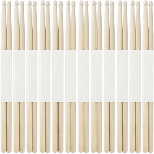 Seuqhck 12 pares de <span class=keywords><strong>baquetas</strong></span> de madera de arce 5A, accesorios clásicos de percusión de jazz - Product Image 3