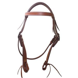 Cabestro Western Plain de Cuero Vacuno Americano con Herrajes de Acero Inoxidable Rider's Trust de Alta Calidad para Equitación en Tamaños Completo/Cob - Product Image 1