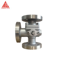 Vanne à boisseau sphérique 3 voies à bride en acier inoxydable SS304 SS316 de 2 pouces, pneumatique, modèle GS Q645F Q644F