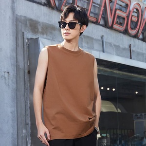 เสื้อกล้ามผ้าฝ้ายเนื้อหนักสองเส้นใย ยูนิเซ็กส์ 240 กรัม 32S แขนกุด สวมใส่สบายๆ ทุกวัน - Product Image 3
