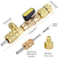 1/4 ''5/16'' professionnel HAVC vanne noyau connexion Valve noyau dissolvant installateur ensembles d'outils multi-application pour climatiseur