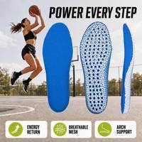 Semelles intérieures souples en PU/ETPU écologiques et durables pour hommes et femmes, amortissantes, en mousse à haute résilience, respirantes et confortables pour la course et la gym