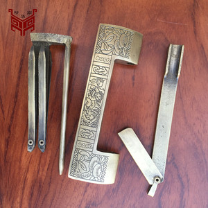 Antique Brass Padlock Rectangular Chinese Retro Style Single Lever <b>Locking</b> <b>Cabinet</b> Box Home Use - Product Image 3