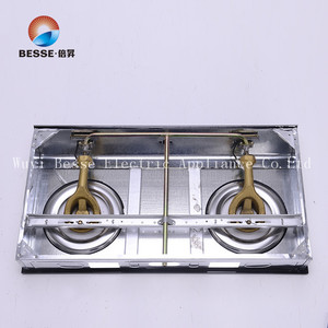 Cocina de Gas Independiente de 2 Quemadores con Encendido Electrónico y Control por Perilla, Vidrio Templado de 6mm, para Hogar, Hotel y Exteriores - Product Image 2