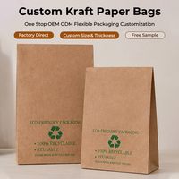 Enveloppe en papier kraft biodégradable écologique personnalisée, sac d'expédition recyclable et réutilisable pour l'emballage durable des vêtements et des chaussures