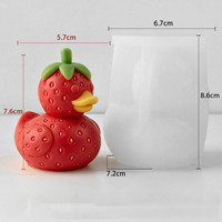 Silicone fruit-eend kaarsen- en cakevorm - niet-toxisch, hittebestendig & herbruikbaar, oven- en vaatwasmachinebestendig