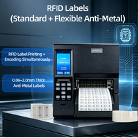 Impresoras RFID LONVILL Multi-idioma ZPL EPL TSPL, Impresora Térmica Industrial con Cortador Opcional para Etiquetas Anti-metal Flexibles