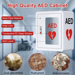 Pronto soccorso AED defibrillatore armadio portaoggetti in acciaio metallo chiusura a scatto si adatta a tutte le marche per attrezzature di servizio - Product Image 5