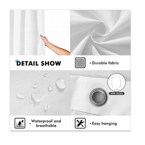 Cortina <span class=keywords><strong>de</strong></span> <span class=keywords><strong>ducha</strong></span> sin gancho para baño <span class=keywords><strong>de</strong></span> poliéster 100% impresa personalizada del fabricante Impresión digital <span class=keywords><strong>de</strong></span> diseño moderno y bonito - Product Image 5