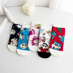 Nouveau design chaussette de dessin animé pas cher coréen belle Anime chaussettes courtes Skarpetki chaussettes Calcetas Calcetines femmes coton cheville chaussettes