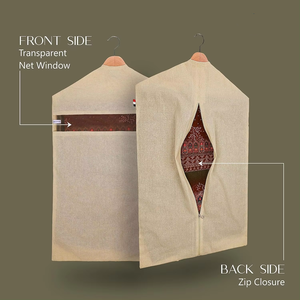 Sac de vêtement en coton jaune écologique avec taille personnalisée pour le shopping, anti-poussière, <span class=keywords><strong>rangement</strong></span> - Product Image 4